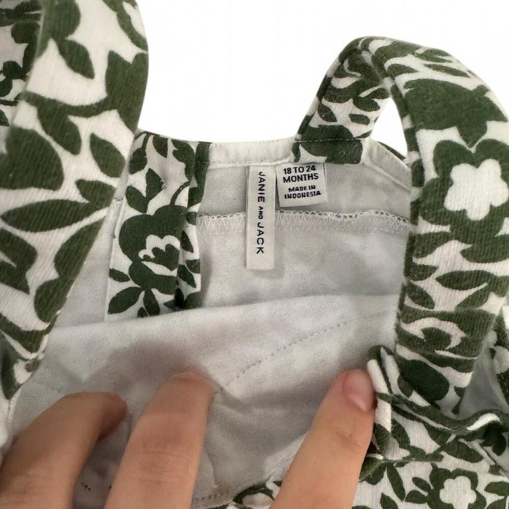 Janie and Jack Baby Girl Floral Ruffle Sundress 18-24M Green Cottagecore - Picture 11 of 13